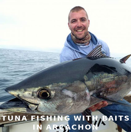 Tuna fishing with bait in Arcachon